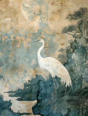  The Auspicious Crane, a Masterpiece Embracing Tranquility and Celestial Elegance