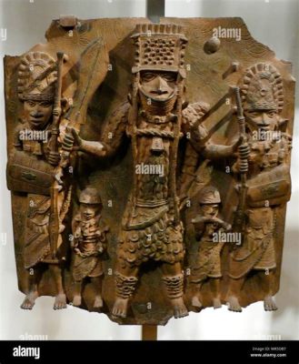 The Benin Bronze Plaque: A Triumphant Study of Royal Lineage and Exquisite Detailing!